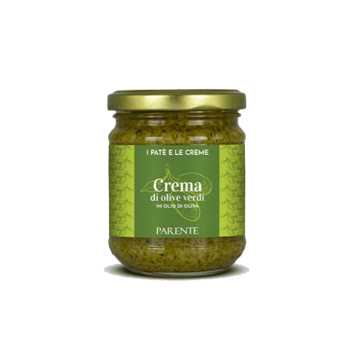 Crema di olive verdi in olio di oliva