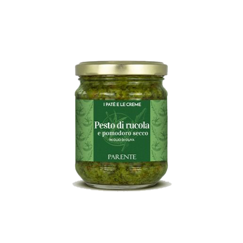 Pesto di rucola e pomodoro secco in olio di oliva